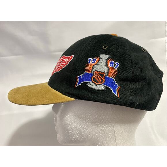 Vintage Detroit Red Wings Starter Hat Authentic 1997 Champions One Size NHL Cap - Picture 9 of 11